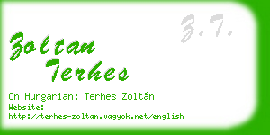 zoltan terhes business card