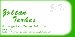 zoltan terhes business card